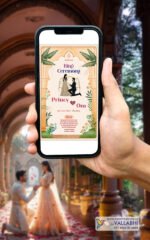 💍 Royal Traditional Theme Ring Ceremony Digital Invitation | D. No. RCG-1033