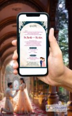 💍 Modern Navy & Ivory Floral Ring Ceremony Digital Invitation | D. No. RCG-1041 - Image 2