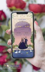 Eye Catching Traditional Mughal and Pichwai Combination Wedding Card | WIG-144 - Image 3