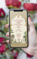 Eye Catching Traditional Mughal and Pichwai Combination Wedding Card | WIG-144 - Image 4