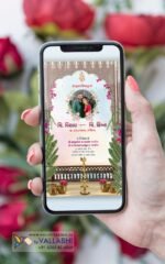 Colorful Traditional Mughal and Pichwai Combination Wedding Card | WIG-150