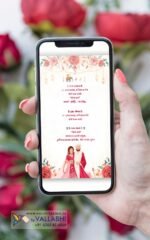 Colorful Traditional Mughal and Pichwai Combination Wedding Card | WIG-150 - Image 4