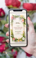 Colorful Traditional Floral Combination Wedding Card | WIG-154 - Image 10