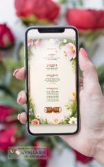 Colorful Traditional Floral Combination Wedding Card | WIG-154 - Image 6