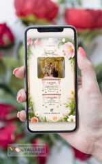 Colorful Traditional Floral Combination Wedding Card | WIG-154 - Image 8