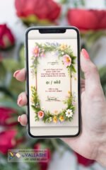 Colorful Traditional Floral Combination Wedding Card | WIG-154 - Image 9