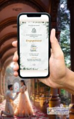 💍 Pastel Green Theme Engagement Ceremony Digital Invitation | D. No. RCE-1025 - Image 2