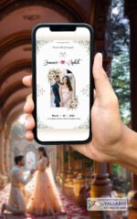 💍 Elegant Green Floral Engagement Ceremony Digital Invitation | D. No. RCE-1029