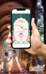 🌸 Lotus Elegance Theme Ring Ceremony Digital Invitation | D. No. RCG-1076