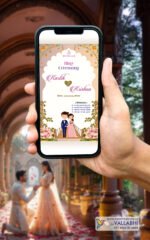 💍 Blossom Arch Elegant Floral Ring Ceremony Digital Invitation | D. NO. RCH-1062