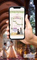 💍 Green Garland Ring Ceremony Digital Invitation | D. No. RCH-1066