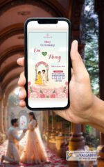 💍 Blush Romance Ring Ceremony Digital Invitation | D. No. RCH-1067