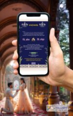 💍Luxurious Heritage Royal Blue Peacock Ring Ceremony Digital Invitation | D. No. RCH-1072 - Image 2